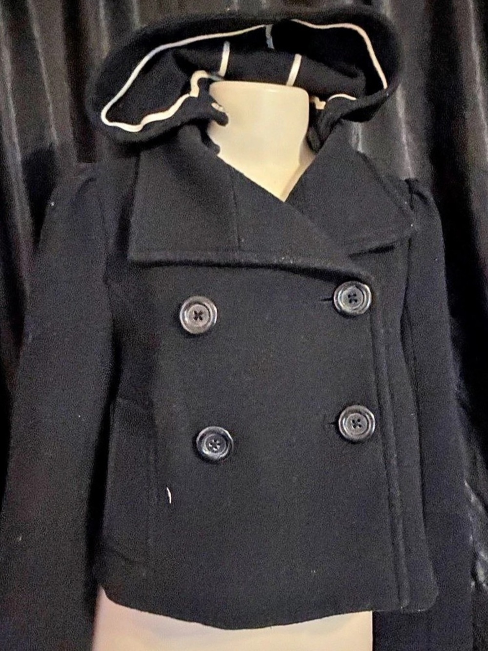 Old Navy Women's Black Pea Coat Size XS